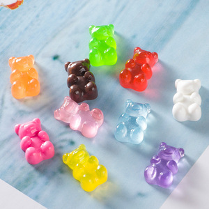 Resin <b>Gummy</b> <b>Bear</b> Figurines Colorful Mini Animal Shapes For Diy Crafts Jewelry Making Phone Case Decorations - Product Image 1