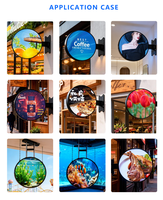 Panneau LED circulaire double face P2.5 pour affichage de logo, vision à double sens, haute luminosité, entrée de centre commercial, magasin de détail, diamètre personnalisé