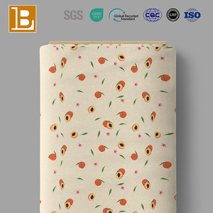 Vente en gros de tissu en popeline sergé 100% coton tissé à motif de cerises douces fraîches de style <span class=keywords><strong>japonais</strong></span> pour vêtements T-shirts Textiles - Product Image 3