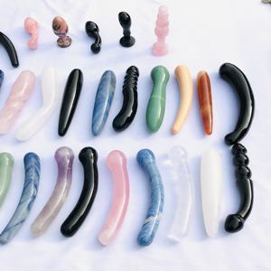 Groothandel Natuurlijke Hoge Kwaliteit Roze Kwarts Gebogen Kristal Massage Wand Kwarts <span class=keywords><strong>Dildo</strong></span> voor Sexy Vrouw - Product Image 4