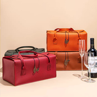 Boîte cadeau personnalisée réutilisable en cuir PU de luxe, emballage de rangement haut de gamme, sac cadeau élégant avec poignée