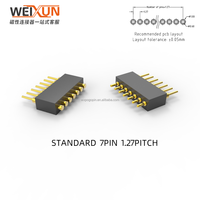 Connecteur à broches multiples 1.27 Pitch 7pin mâle et femelle Pogo Pin Spring Pin Thimble Charging Smart Electronic Products