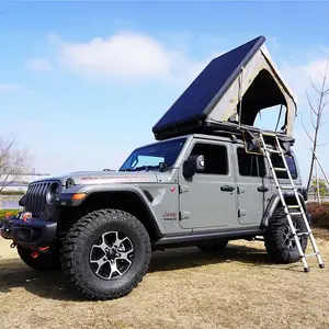Tente de toit triangulaire étanche tout-terrain Portable 4WD à coque dure en Alu