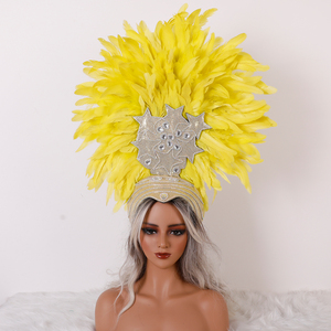Tocado Decorativo de Plumas y Pedrería en Forma de Estrella de Alta Calidad para Disfraces de Halloween, Cosplay, Carnaval y Baile - Product Image 2