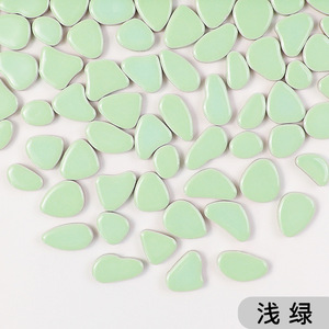 Tessere di mosaico in ceramica alla rinfusa ovali a mosaico di dimensioni casuali pezzi di ceramica fai da te piatti artigianali vasi vasi tazze mosaico che fanno forniture - Product Image 6