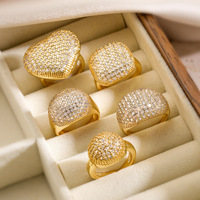 Modeschmuck Ringe Verstellbare Verlobung Benutzer definierte klobige Ringe für Mädchen Frauen Herr des Kristalls Vintage Herz ringe