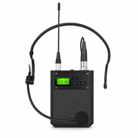 Microphone-casque sans fil UHF anti-transpiration avec émetteur de poche anti-retour pour le fitness, l'aérobic et l'entraînement sportif
