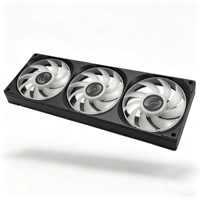 Ventilador de Caja Integrado WGX-B360-01 de 360 mm, Ventilador PWM ARGB 3 en 1 para Refrigeración de Caja de PC, Ventiladores RGB Sincronizados