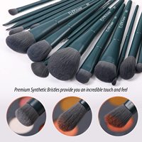 Juego de 17 brochas de maquillaje profesional, kit de herramientas de belleza, estera de limpieza, esponja de maquillaje, polvo facial, brocha para sombra de ojos, juego de brochas de maquillaje