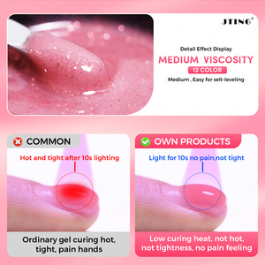 JTING Gel Constructor de Uñas con Brillo, Diseño Libre, 12 Colores, Gel Constructor para Uñas, Esmalte de Uñas con Brillo, TPO Hema Free, Gel para Arte de Uñas - Product Image 5