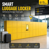Armadietto Intelligente Baiwei per Deposito Bagagli Interno ed Esterno - Ideale per Aeroporti, Stazioni, Hotel, Parchi Divertimento e Noleggio Bagagli