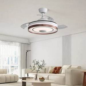 Đèn chùm quạt thông gió de techo Tres aspas con luz 42 inch có thể thu vào quạt trần với ánh sáng và điều khiển từ xa - Product Image 3