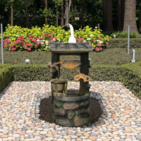 Fontaine d'eau solaire de toit pour la décoration de jardin avec LED