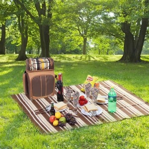Muestra Gratis: Mochila Nevera para Picnic para 4 Personas con Bolsa Térmica Aislada a Prueba de Fugas, Porta Vino, Manta de Lana y Juego de Cubiertos - Product Image 6