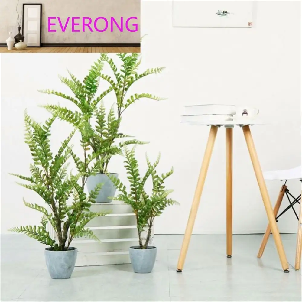 Real Touch New Design Soft Plastic Rich Fern Artificial Green Plant for Gardening Forest Effect Decoration
