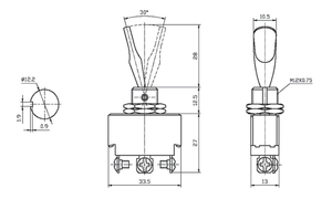 6a 125vv6 पिन टॉगल स्विच लाल आधार 6 मिमी ऑन-ऑन टॉगल स्विच dpt. कार नाव के लिए <span class=keywords><strong>2</strong></span>-वे लघु टॉगल स्विच - Product Image 2