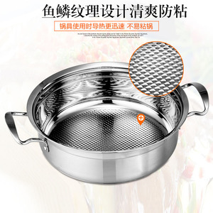 Casserole en acier inoxydable 4,1L-6L antiadhésive avec couvercle pour usage domestique - Product Image 5