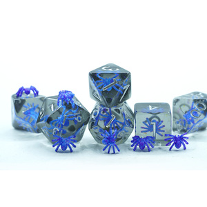 Juego de 7 Dados de Resina de Araña Azul Coloridos para Juegos de Mesa de Rol DND, Dados de Epoxi Hechos a Mano, Regalo - Product Image 4
