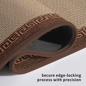 Tapis de bain géométrique Jinheyu, rectangulaire, en polyester, absorbant, antidérapant, design minimaliste - Product Image 3