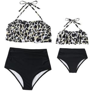 OUTPACE Women's Best Competition Swim Suit with Pleated Print Wholesale Bathing Suits Push-up Bra Leopard Pattern - Product Image 2