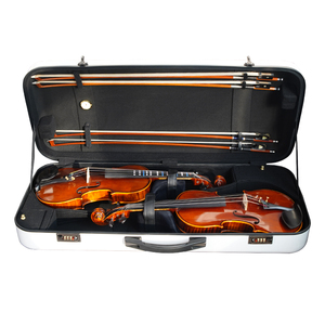 Estuche Doble Resistente a los Arañazos <span class=keywords><strong>de</strong></span> Fibra <span class=keywords><strong>de</strong></span> Carbono Compuesta para Violín y <span class=keywords><strong>Viola</strong></span>, con Resistencia a la Presión y Portabilidad - Negro Sereno - Product Image 5