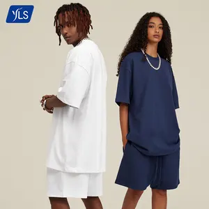 YLS – ensemble t-shirt et Short en coton pour hommes, vêtements de styliste, décontracté, ample et court, couleur unie, collection été 2023
