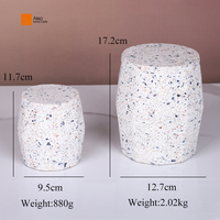 Organisateur de rangement pour salle de bain, distributeur de cotons-tiges, support en résine terrazzo, couvercle de pot à bougie, organisateur de maquillage, bac de rangement 5kg