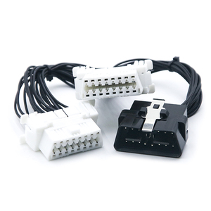 Divisor de Cable OBD tipo Y 30 cm J1962 16 pines 1 macho a 2 hembra 12/24V Cable de extensión OBDII para sistema de diagnóstico automático OBD2 - Product Image 1