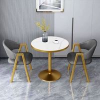 Ensemble table et chaises de négociation de luxe léger / Table et chaises de réception / Combinaison table et chaises de bureau en pierre