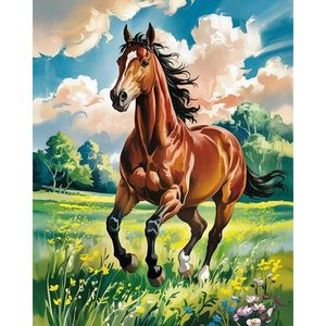 SONGWOOART OEM / ODM Kits de <span class=keywords><strong>Peinture</strong></span> par Numéros pour Débutants, Série Cheval Encadré 1, sur Toile, Thème Animalier, Décoration Murale, avec Pinceaux - Product Image 2