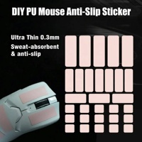 Bande adhésive pour souris de jeu personnalisée OEM, antidérapante, absorbant la transpiration, bande adhésive pour souris auto-adhésive ultra-fine 0,3 mm