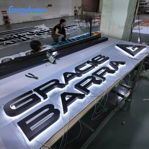 Insegna Luminosa Personalizzata 3D in Acciaio Inox per Negozi e Studi, Insegna Retroilluminata in Metallo per Attività Commerciali - Product Image 1