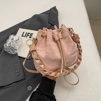 Sac seau mini nuage tendance avec cordon de serrage, mignon, pour femme, idéal pour le printemps, sac à main quotidien