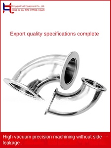 Thép không gỉ Báo Chí phù hợp 90 Độ uốn cong kẹp ống elbowkf chân không cao khuỷu tay 304 thép không gỉ NW nhanh chóng phù hợp với mặt bích - Product Image 5