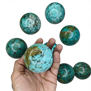 Natural African Turquoise Stone Spheres <b>Crystal</b> Healing <b>Balls</b> Carved Engraved Rais Agate Brand for Meditation Love Theme - Product Image 1