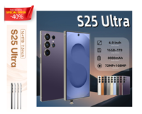 Ponsel Baru 2025 S25 Ultra 16GB+1TB Smartphone Dual SIM LTE Pena Terintegrasi 144Hz 108MP Layar Penuh Ponsel Global