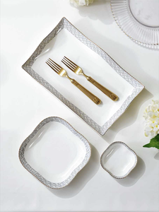 Juego de <span class=keywords><strong>Vajilla</strong></span> de Porcelana Fina de 50 Piezas para 8 Personas, Duradero, Elegante, con Diseño Blanco, Apto para Lavavajillas, Estilo Europeo - Product Image 5