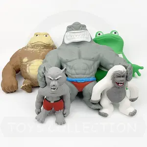 Squeeze Brinquedos Gorilla Shark Frog Dog Fidget Stretchy Toy Assorted Novidade Stress Relief Animal Anti-stress Para Crianças Adultos