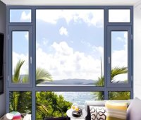 Ventanas Abatibles de Aluminio con Rotura de Puente Térmico Marca ZF Personalizadas, Aislamiento Térmico de Fibra de Vidrio, Insonorización, Calificadas por Energy Star, Templadas