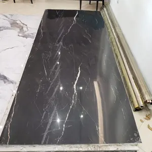 High glossy false marble stone panel uv sheet pvc marble sheet for wall decoration