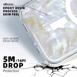 Coque de téléphone personnalisée en nacre mate transparente TPU TPE PC 3 en 1 magnétique pour iPhone 16 15 14 13 12 Pro Max - Product Image 4