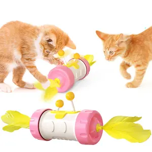 لعبة قطط وريش تفاعلية ملونة محمولة عالية الجودة مخصصة