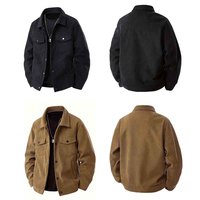 Jaket Musim Semi Musim Gugur Jaket Warna Solid Baru Jaket Kasual Kerja Kemeja Lengan Panjang Jaket Pria