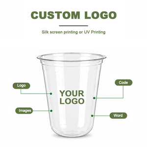 Custom Logo 10/12/14/16/20/24oz Disposable PET Plastic <strong>Cups</strong> Takeaway 89mm U Shaped Cold Drink Matcha Smoothie <strong>Ice</strong> <strong>Coffee</strong> <strong>Cup</strong> - Product Image 2
