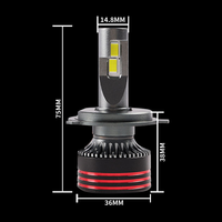 Ampoule de phare LED de voiture M8 PRO CSP 3570 65W 9005 9006 9007 H13 H4 H3 H11 9012 LED 90000LM 6000K Blanc Froid – Remplacement