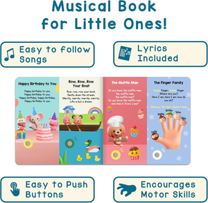 Éducatif électronique Twinkle Twinkle Little Star USB-C Rechargeable Musical Sound Book Bedtime Lullabies Nursery Rhymes Toys - Product Image 2
