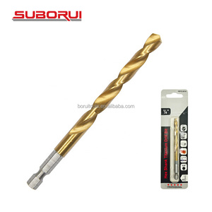 SUBORUI HSS entièrement rectifié changement rapide 1/4 <span class=keywords><strong>foret</strong></span> en titane pilote à tige hexagonale <span class=keywords><strong>pour</strong></span> le forage des métaux - Product Image 3