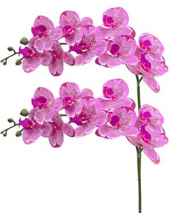 Orquídea Artificial de Alta Calidad con 8 Cabezas, Tacto Realista, Látex Blanco, Decoración de Lujo para Bodas - Product Image 1