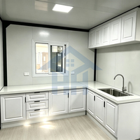 Rumah Kontainer Ekspansi Prefabrikasi Tahan Air 20/40 Ft, Rumah Mungil Modern, Rumah Modular Mobile dengan Dapur dan Kamar Mandi