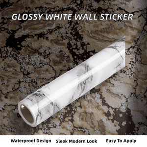 สติ๊กเกอร์ติดผนังลายเรขาคณิตสีขาวเงา <span class=keywords><strong>ORON</strong></span> แบบลอกติดได้ กันน้ำ สำหรับตู้ครัว รับประกัน 1 ปี - Product Image 2